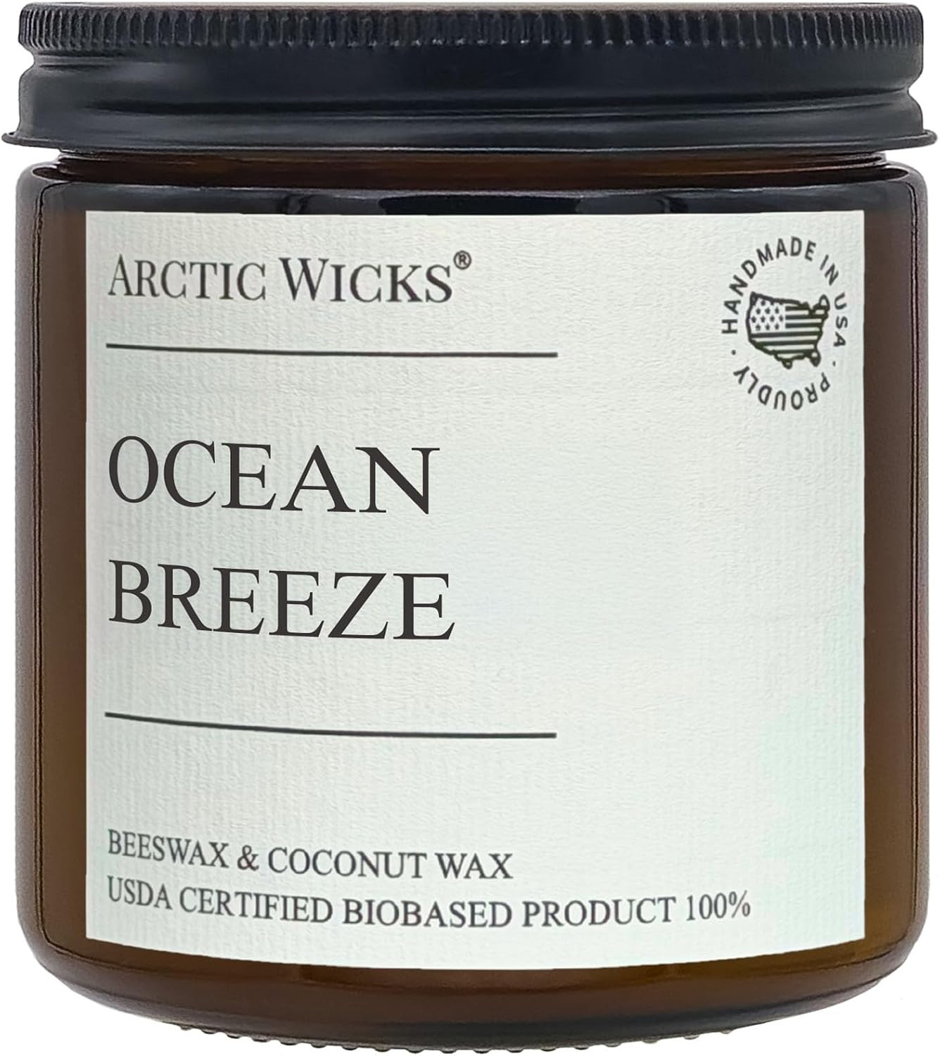 Ocean Breeze Candle, 16oz Double Wick, Coconut Beeswax | Amazon (US)
