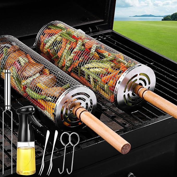 Rolling Grilling Baskets for Outdoor Christmas Xmas Birthday Gift Great Best New Grandpa Big Brot... | Amazon (US)