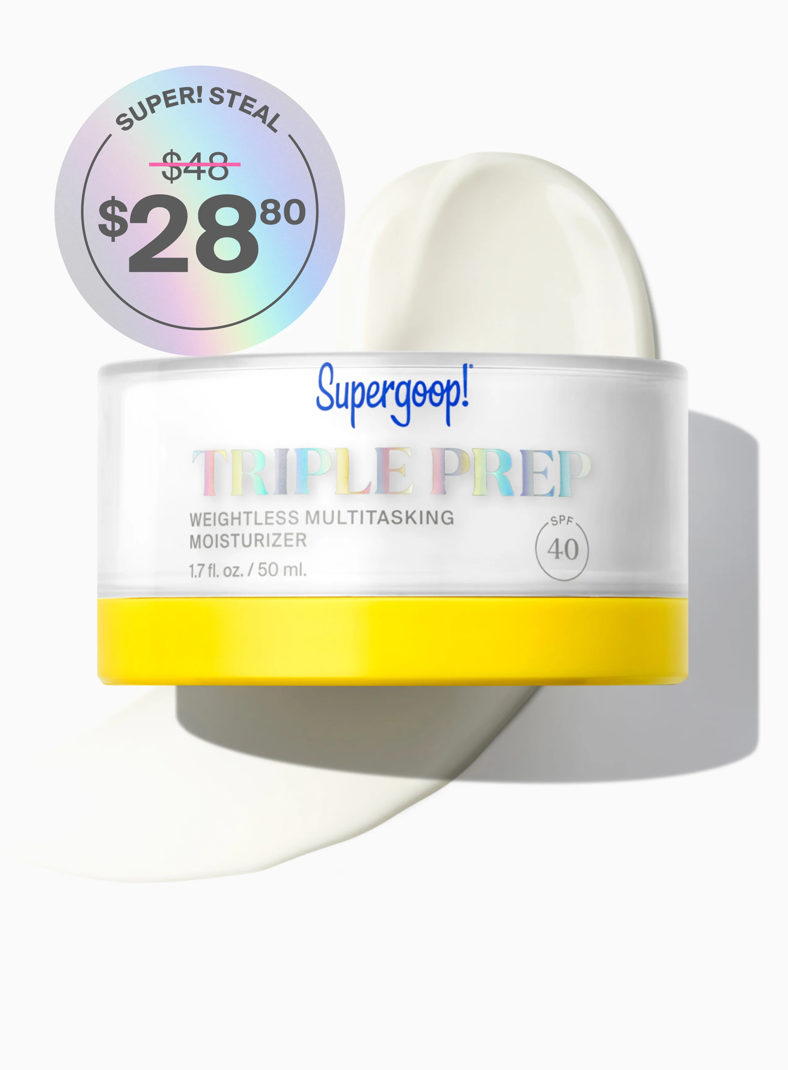 Triple Prep Weightless Multitasking Moisturizer SPF 40 Sunscreen 1.7 fl. oz. Supergoop! | Supergoop