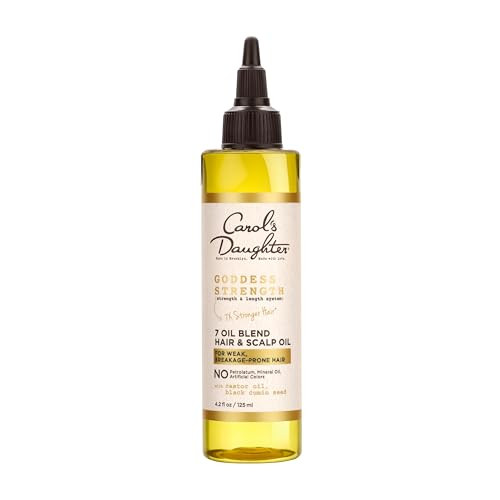 Carol's Daughter Goddess Strength 7 Oil Blend Scalp and Hair Oil for Wavy, Coily and Curly Hair, Hair Treatment with Castor Oil for Weak Hair, 4.2 Fl Oz | Amazon (US)