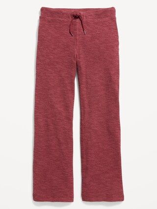 Cozy Rib-Knit High-Waisted Wide-Leg Pants for Girls | Old Navy (US)