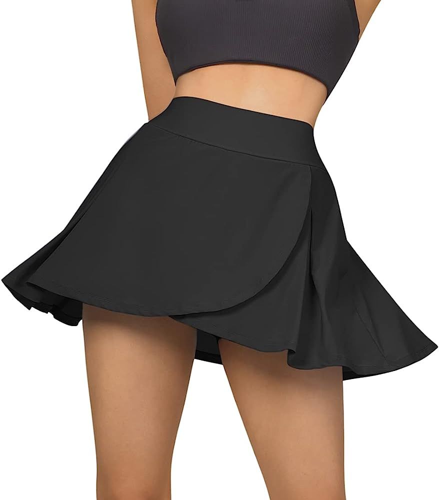 SUUKSESS Womens Pleated Tennis Skirt with Pockets High Waisted Mini Skirt Golf Skorts | Amazon (US)
