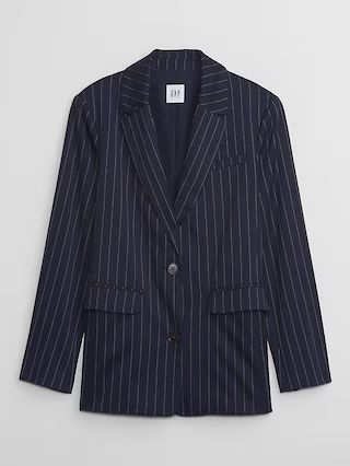 Relaxed Pinstripe Blazer | Gap Factory