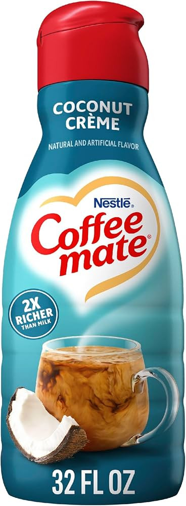Coffee Mate Coconut Cr\u00e8me Flavored Coffee Creamer, Non-Dairy, Gluten-Free, 63 Servings 32 fl... | Amazon (US)