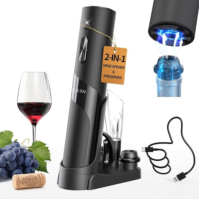CIRCLE JOY Rechargeable Wine Opener Electric Wine Bottle Opener 7-in-1 Wine Gift Set with Electri... | Amazon (US)