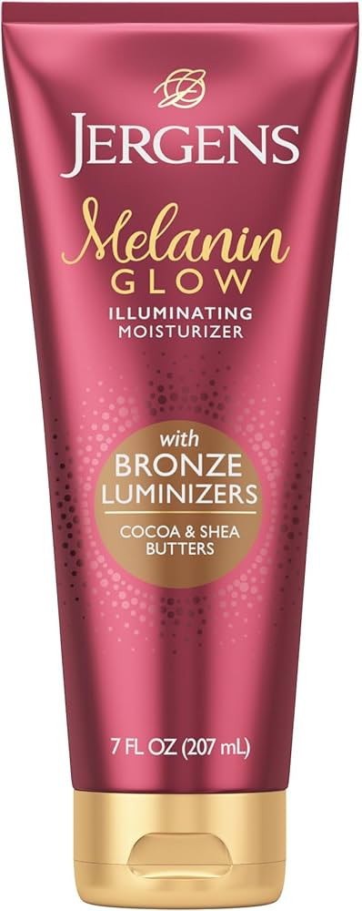 Jergens Hand and Body Lotion, Melanin Glow Illuminating Moisturizer, With Bronze Luminizers, 7 Oz | Amazon (US)