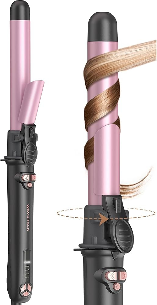 Wavytalk Rotating Curling Iron, Curl Cycle, 1 Inch Automatic Curling Wand for Long Hair, Get Effo... | Amazon (US)