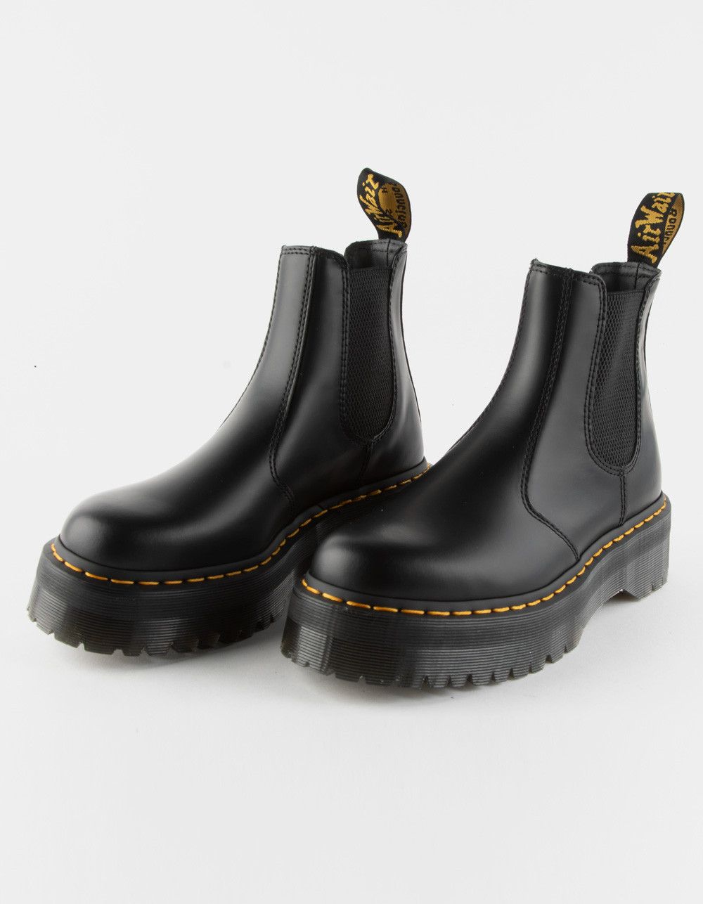 DR. MARTENS 2976 Quad Platform Black Womens Chelsea Boots - BLACK | Tillys | Tillys
