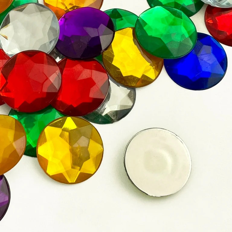 Hello Hobby 18mm Loose Synthetic Gemstones in Assorted Colors for Crafting, 40 Count Fake Gems | Walmart (US)