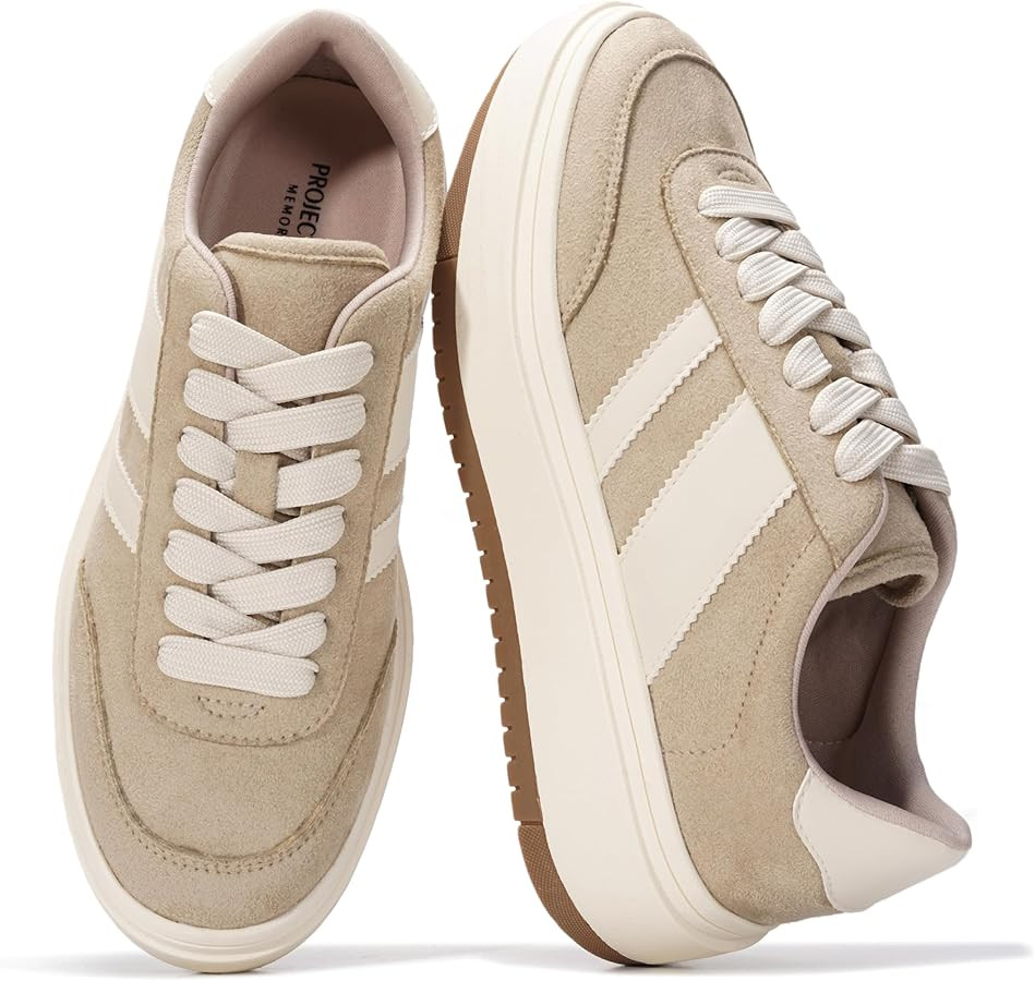 Project Cloud Platform Sneakers for Women - Lightweight Memory Foam Insole Womens Sneakers - Non-... | Amazon (US)