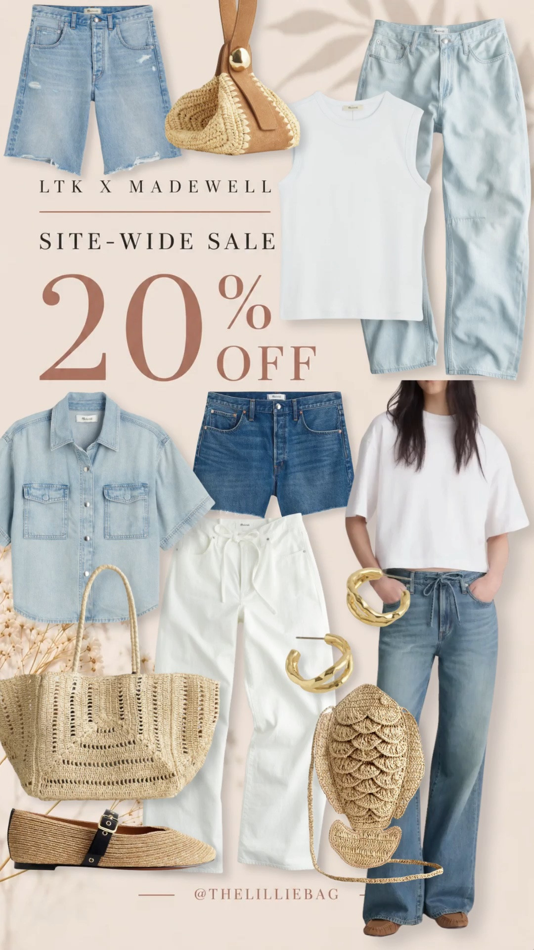 LTK x Madewell 🤍✨  

The site-wide sale is SO good 🙌🏼 all the effortless denim, easy basics, woven accessories, and summer staples I keep reaching for lately  

Perfect time to grab those timeless pieces you’ll wear on repeat ☀️  

Use code: LTK20 for 20% off ✨  

madewell sale, denim outfits, spring outfits 2026, summer outfits, woven bags, casual chic, elevated basics, neutral style

#LTKSeasonal #LTKSaleAlert #LTKxMadewell