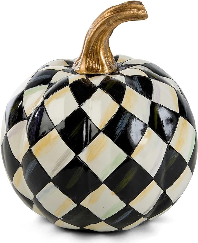 MACKENZIE-CHILDS Courtly Harlequin Mini Decorative Pumpkin for Fall Decor, Autumn Decorations for... | Amazon (US)