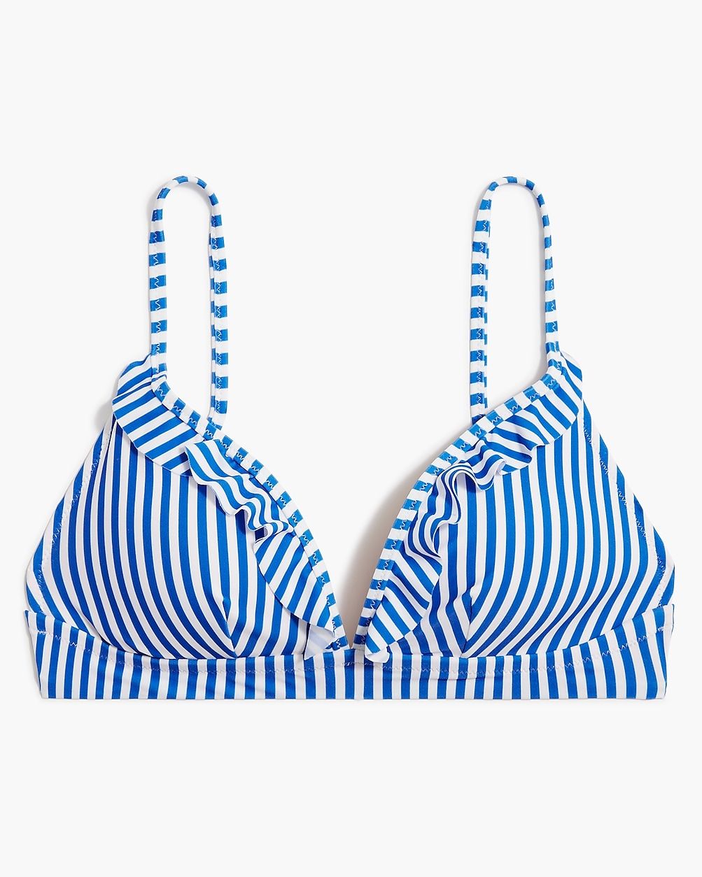 Printed french bikini top with ruffles | J.Crew Factory