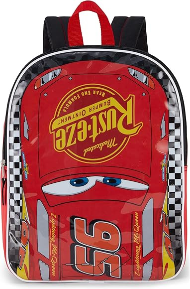 Disney Cars Backpack for Kids 15” | Cars Bookbag for Boys | Padded Straps & Large Zip Compartme... | Amazon (US)