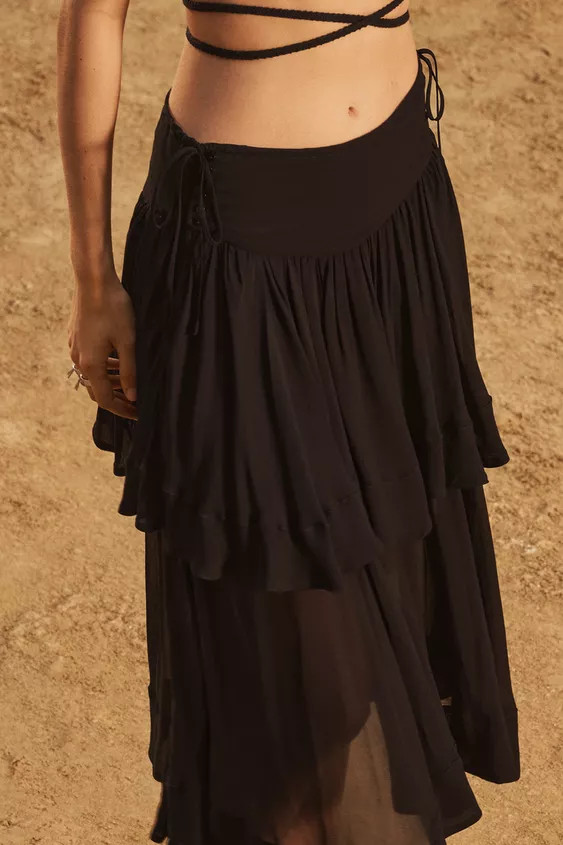 LIMITED EDITION RUFFLE MIDI SKIRT | Zara US