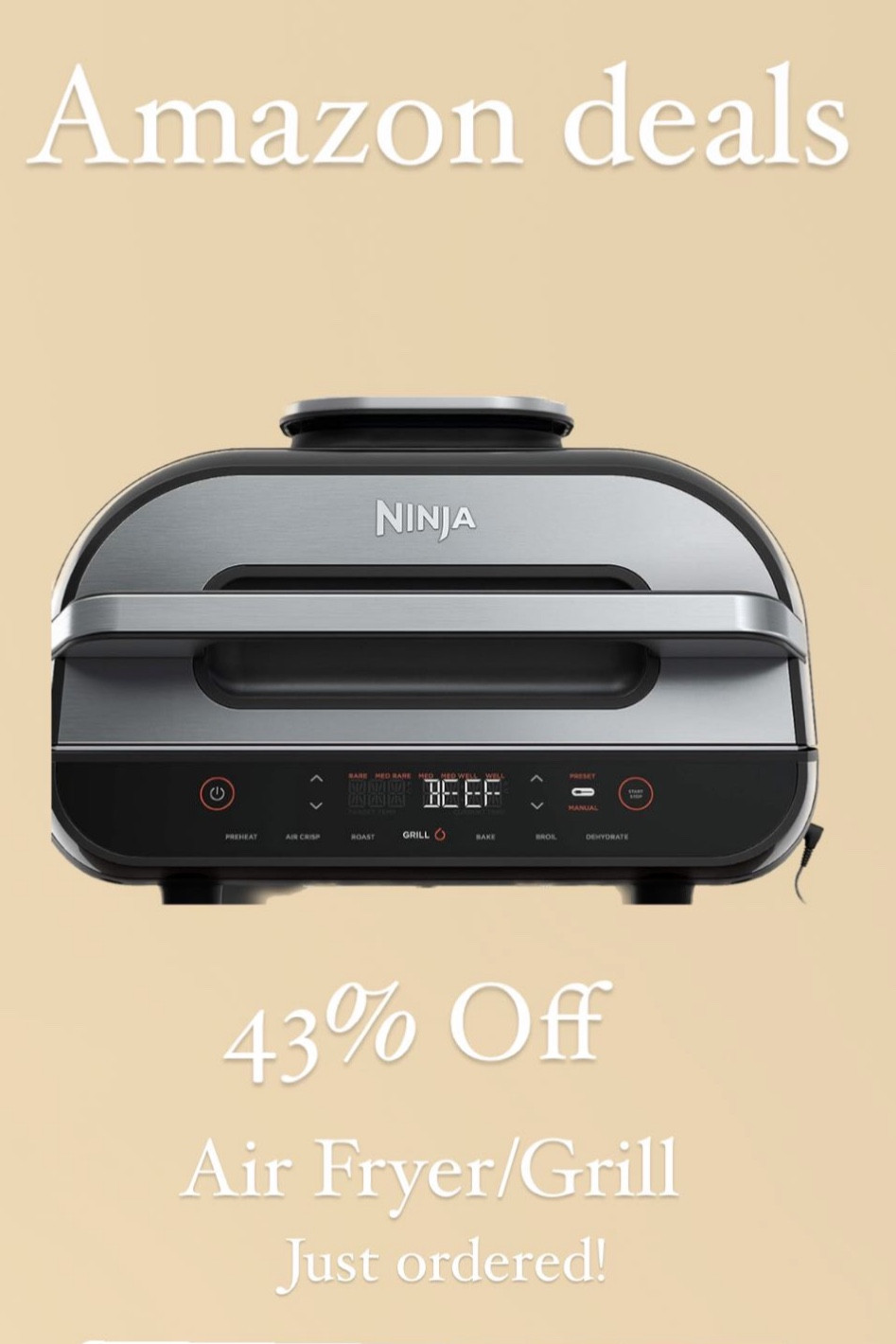 Favorite Amazon Prime Day deals 
Ninja Air Fryer/Grill 

#LTKhome #LTKfitness #LTKxPrime