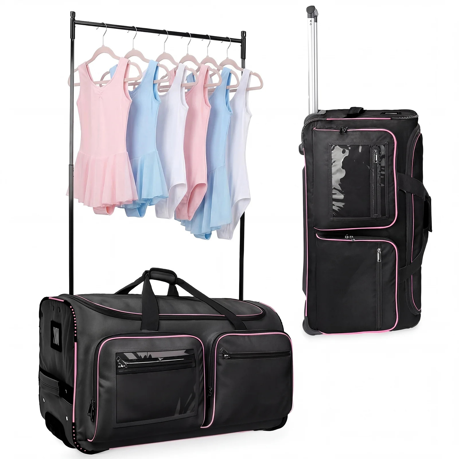 Fegat New Upgraded Dance Bag with Garment Rack,23" Lightweight Rolling Dance Duffel Bag Stable Sy... | Walmart (US)