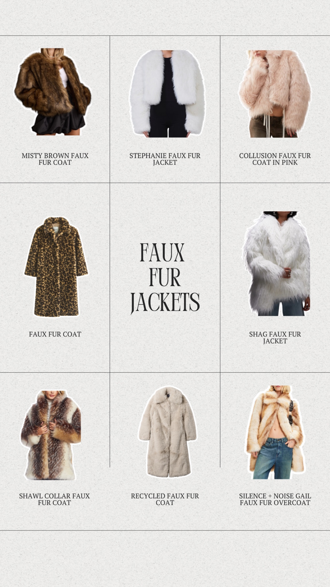 Faux Fur Jackets

#LTKSeasonal #LTKWatchNow #LTKStyleTip