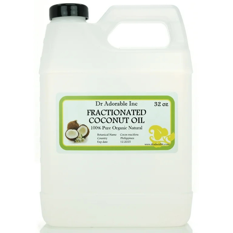Dr. Adorable - 100% Pure Fractionated Coconut Oil - Organic Natural Moisturizing Oil Hair Skin Na... | Walmart (US)
