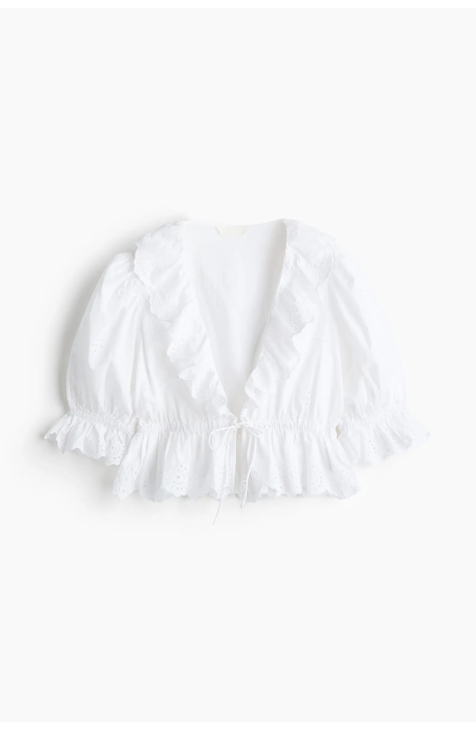H&M Broderie Anglaise Cotton Blouse | Nordstrom | Nordstrom