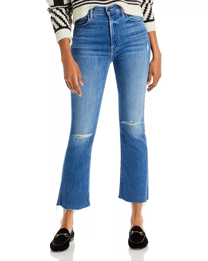 MOTHER The Hustler High Rise Ankle Fray Flare Jeans in Can't Stop Women - Bloomingdale's | Bloomingdale's (US)