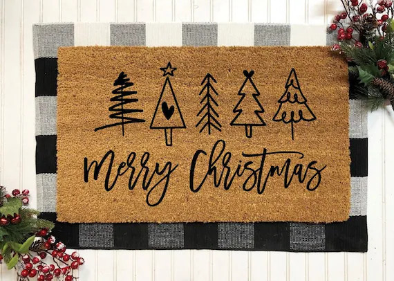 Merry Christmas, Merry Christmas Doormat, Christmas Door Mat, Christmas Decorations, Christmas Gi... | Etsy (US)