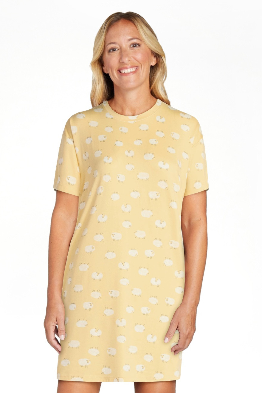 Joyspun Women's Dreamy Soft Collection Short Sleeve Sleepshirt, Sizes S/M-2X/3X | Walmart (US)