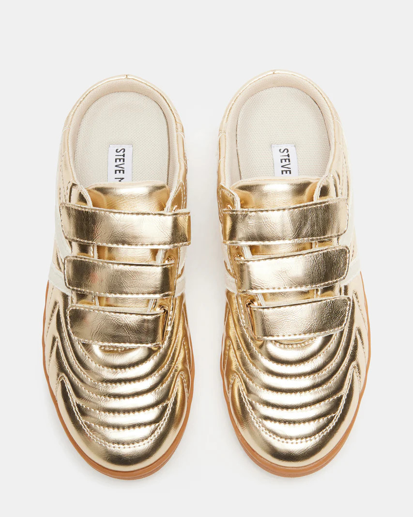 MAGIK Gold Slip-On Low-Top Velcro Mule Sneaker | Women's Sneakers | Steve Madden (US)