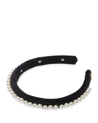 Velvet Faux Pearl Headband | Bloomingdale's (US)