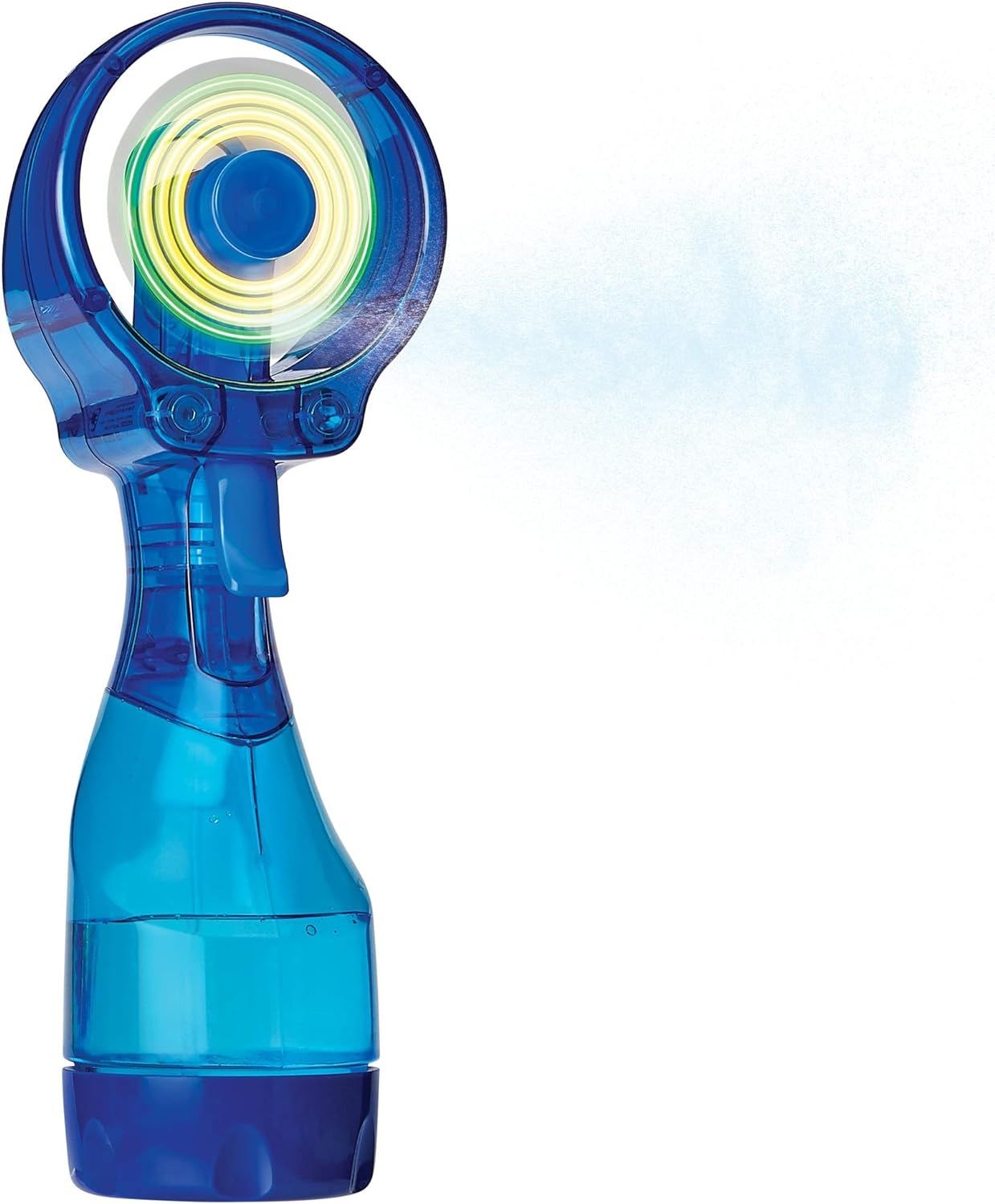 O2COOL LED Lights Deluxe Handheld Battery Powered Water Misting Fan (Dark Blue) | Amazon (US)