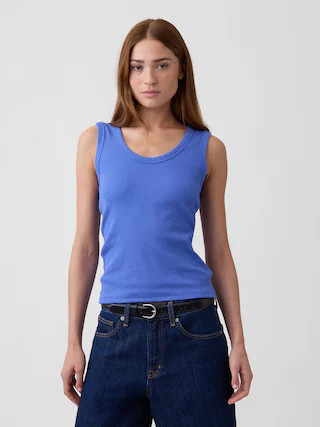 Ribbed Scoopneck Tank Top | Gap Factory