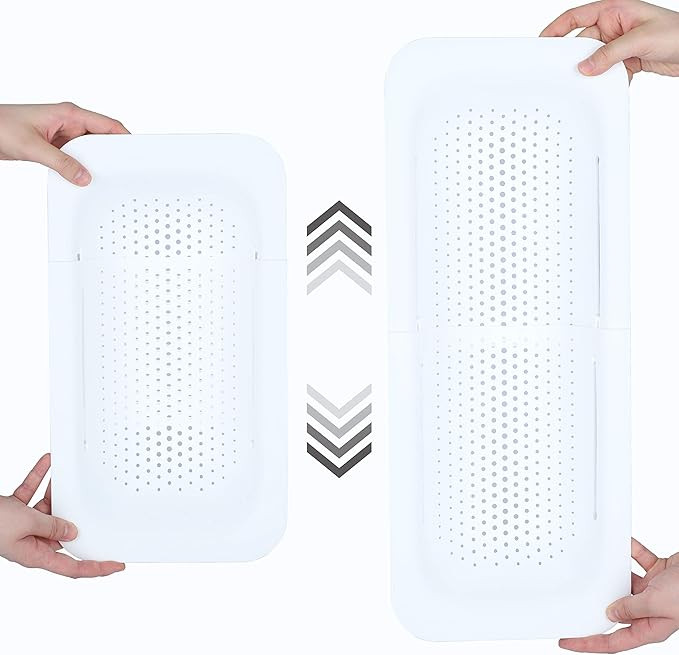 BLUE GINKGO Over the Sink Colander Strainer Basket - Wash Vegetables and Fruits, Drain Cooked Pas... | Amazon (US)