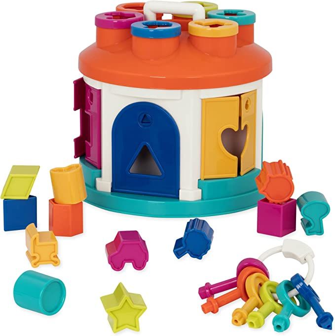 Amazon.com: Battat – Shape Sorter House – Color and Shape Sorting Toy with 6 Keys and 12 Shap... | Amazon (US)