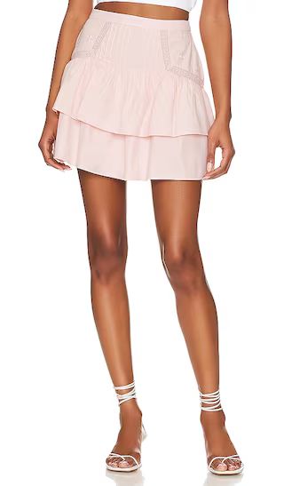 Jeanne Mini Skirt in Soft Pink | Revolve Clothing (Global)