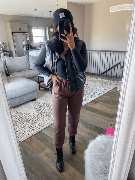 comfy fall outfit 🖤

joggers — size xs
bodysuit — size small
leather vest — size small

amazon fashion | amazon finds | amazon must haves | found it on amazon | comfy outfit | comfy style | everyday outfit | everyday style | leather puffer vest | doc martens | carhartt beanie 



#LTKunder50 #LTKstyletip #LTKshoecrush
