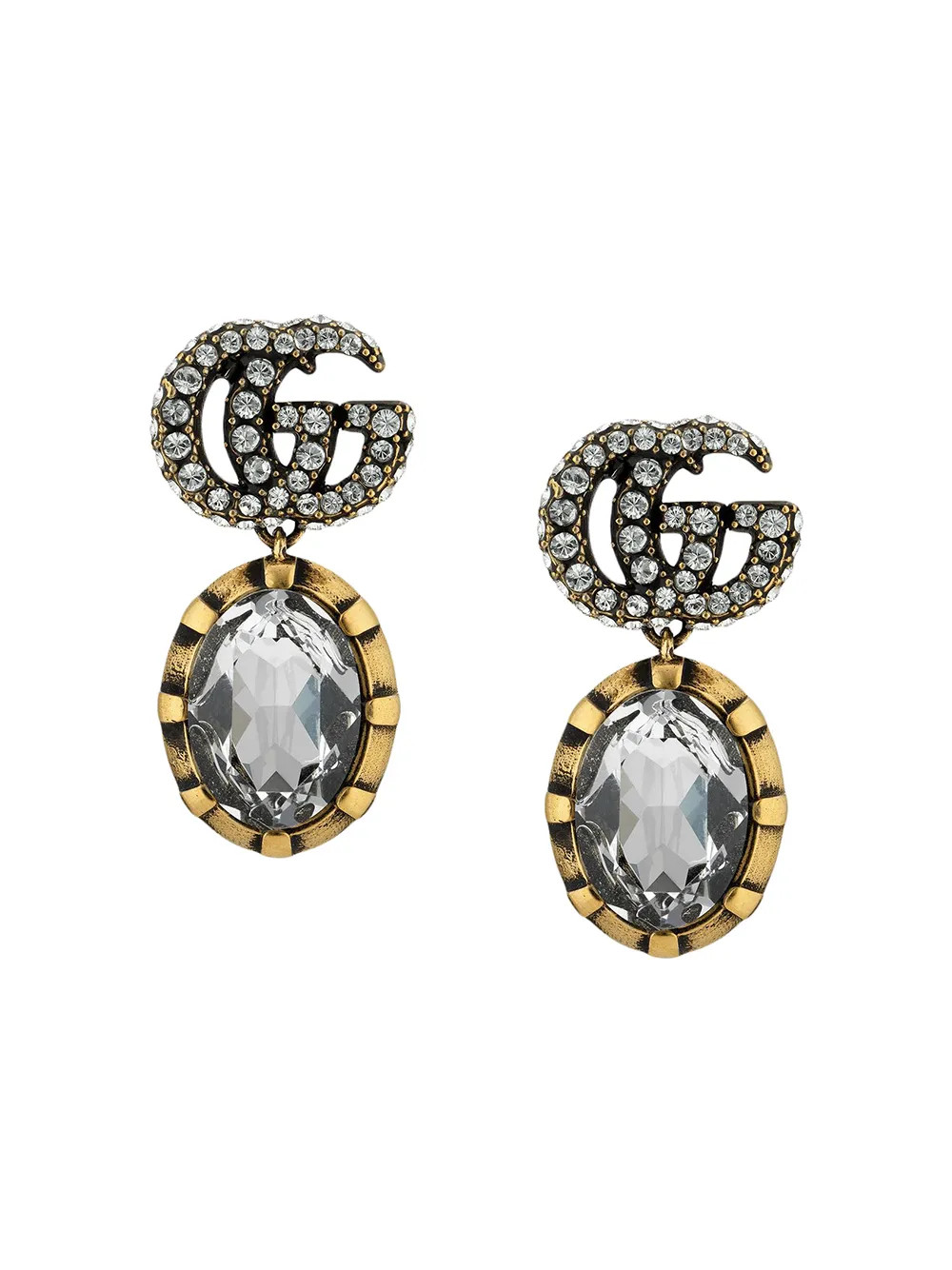 GG crystal drop earrings | Farfetch Global