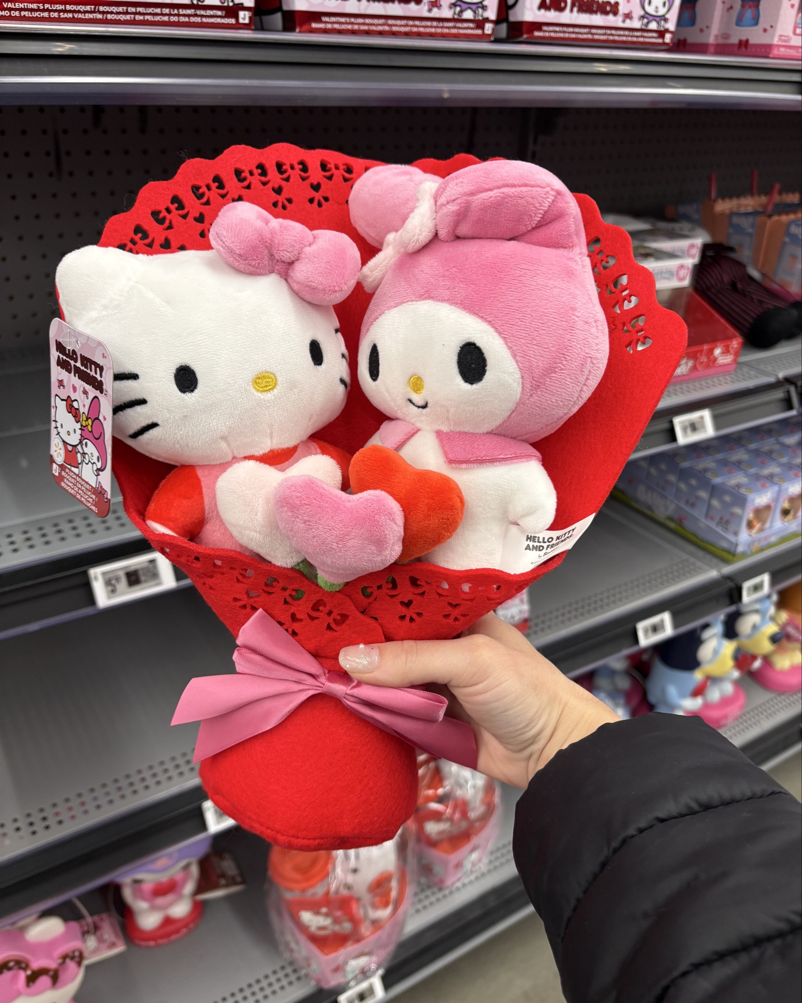 Hello Kitty everywhere 😍 My Walmart had an entire aisle full. The makeup bag is a need, not a want. 😭 

#WalmartFinds #walmartdeals #hellokitty #hellokittylover #valentinesday2026 

#LTKSeasonal #LTKKids #LTKmomlife