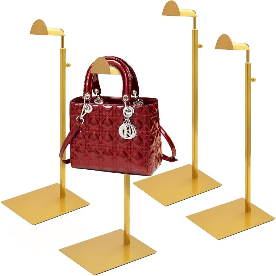 4 Pack Purse Display Stand,Gold Handbag Display Stand,Adjustable | Amazon (US)
