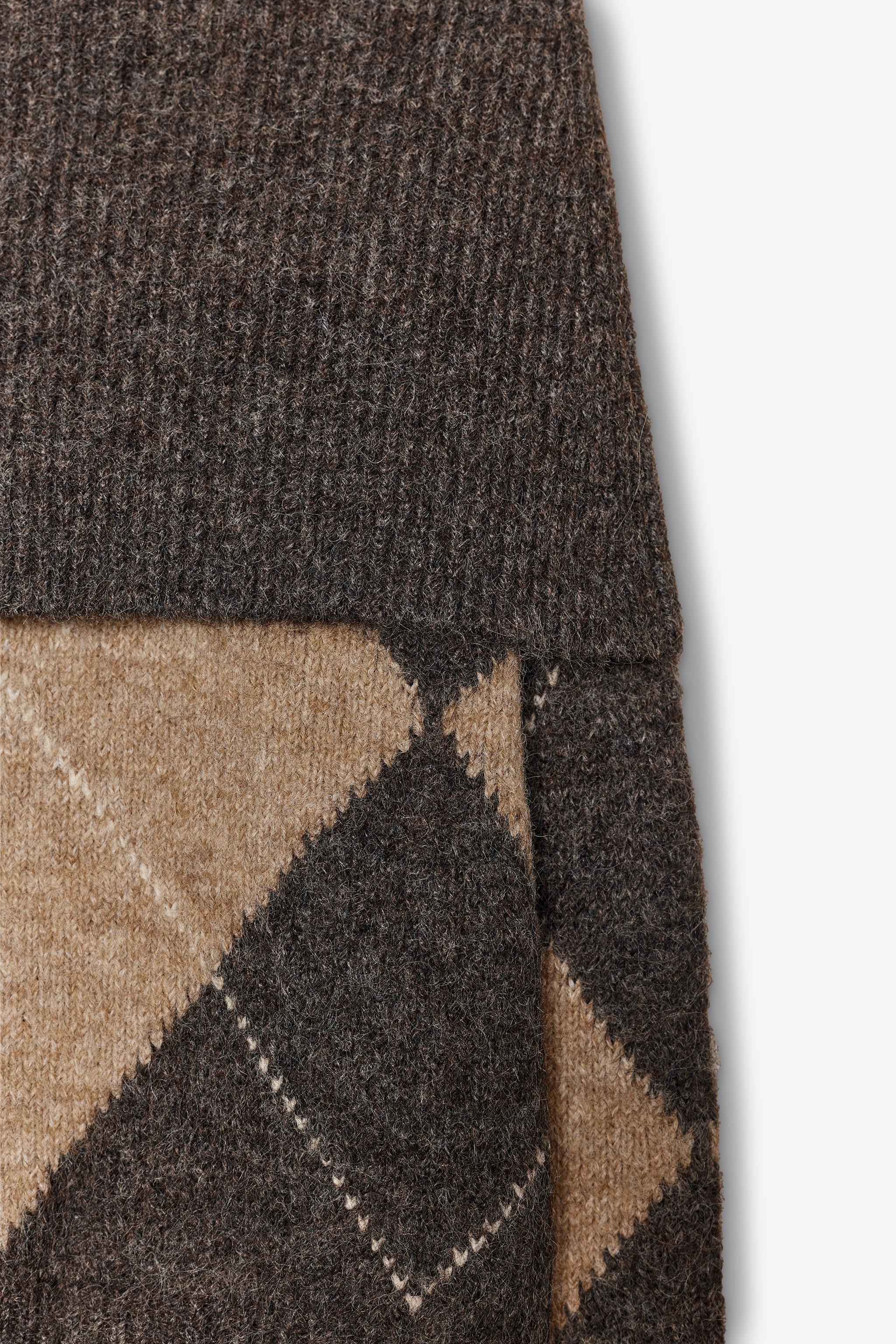 DIAMOND PATTERN STRAPLESS KNIT SWEATER | Zara DE