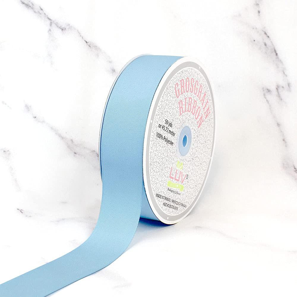 Creative Ideas Solid Grosgrain Ribbon, 1-1/2-Inch by 50-Yard, Light Blue | Amazon (US)