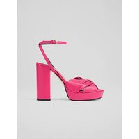 Amanda Pink Leather Platform Sandals, Pink | L.K. Bennett (UK)