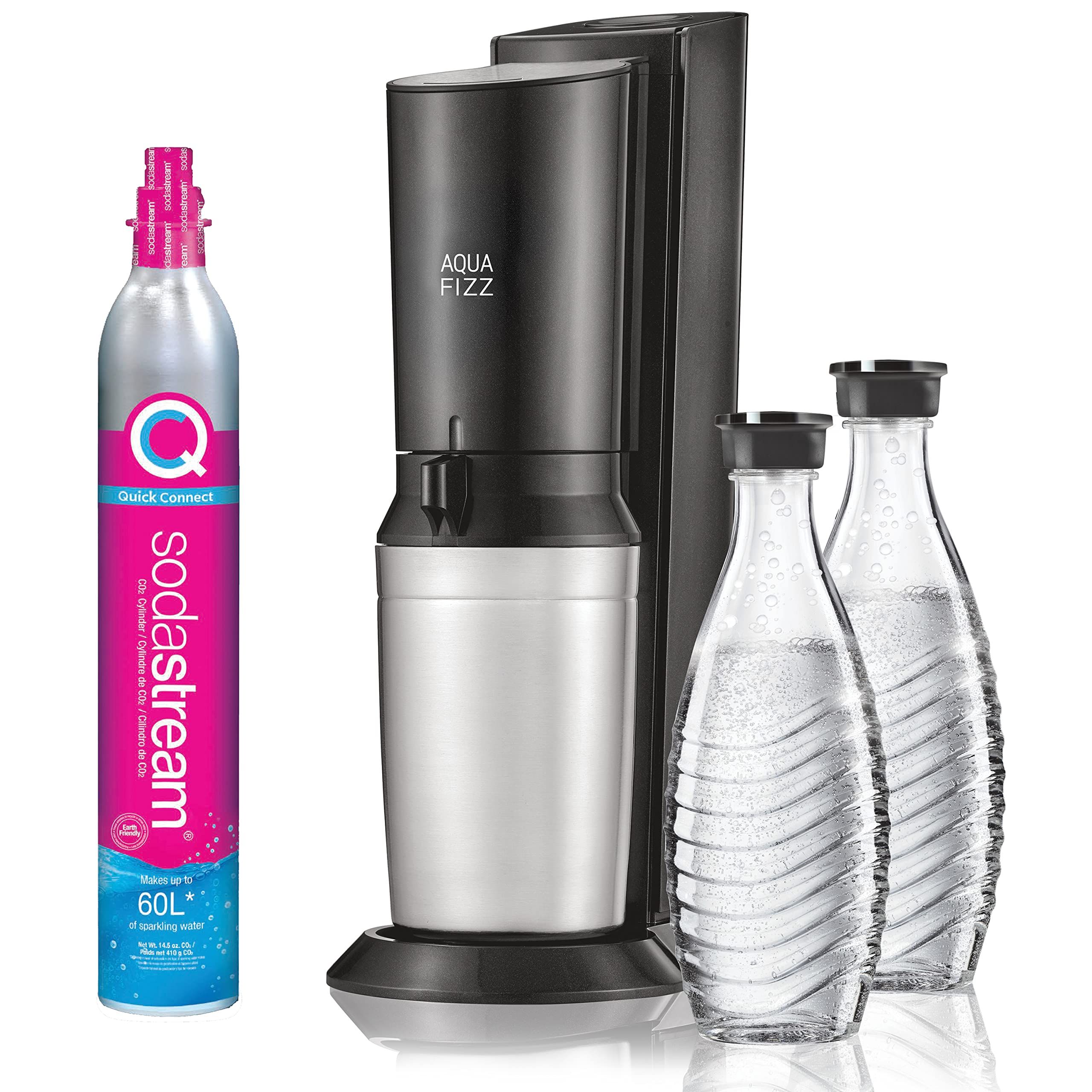 SodaStream Aqua Fizz Sparkling Water Machine (Black) with Co2 & Glass Carafes | Amazon (US)