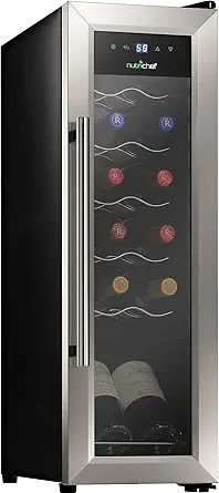 Amazon.com: Nutrichef PKCWC12 White and Red Chiller Countertop Cooler Freestanding Compact Mini W... | Amazon (US)