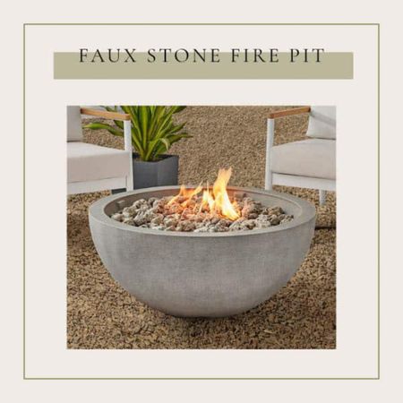 Modern faux stone outdoor fire pit for your patio or backyard. Best part…it’s incredibly affordable! 

#LTKhome #LTKFind