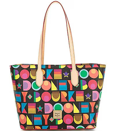 Dooney Bourke Art Deco Tote Bag - Black | Dillard's