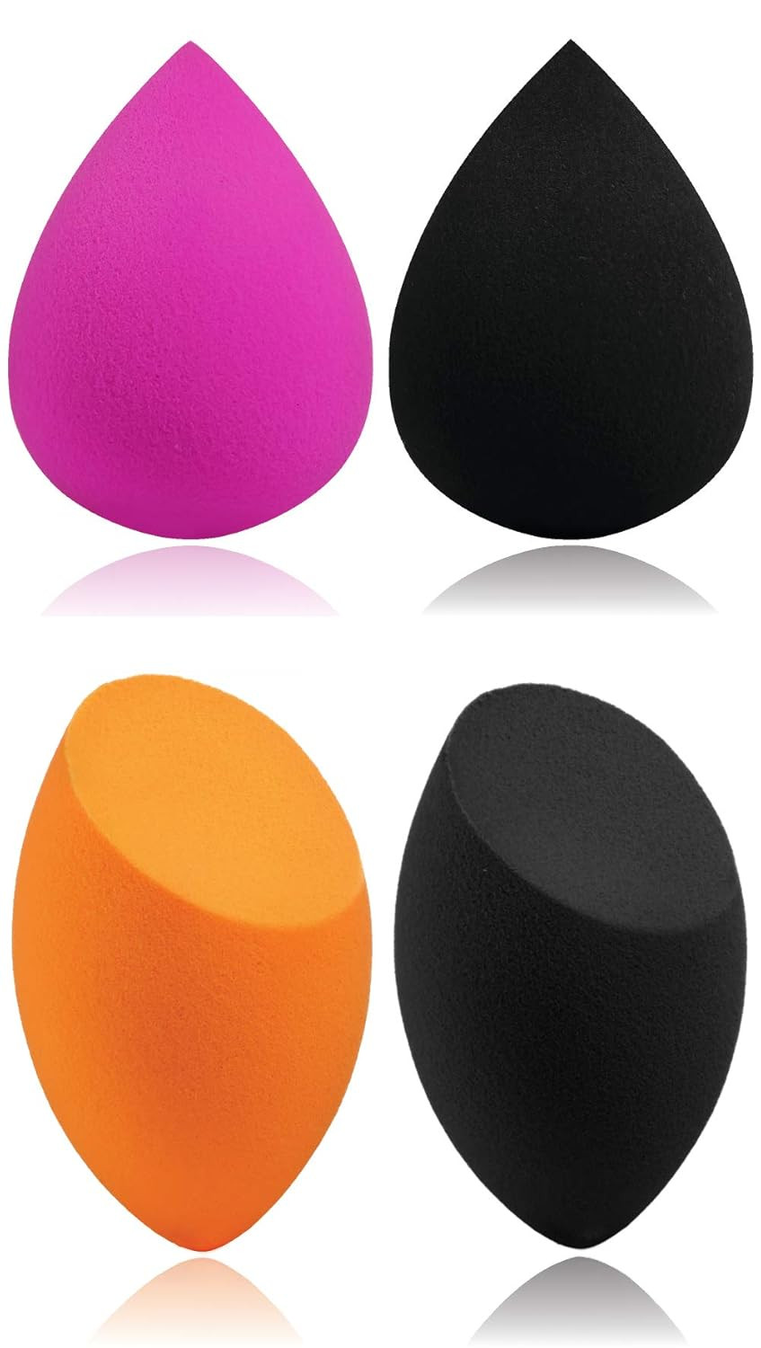 4 Pcs Makeup Sponge Set Blender Beauty Foundation Blending Sponge - Soft Latex Free Vegan Sponges... | Amazon (US)