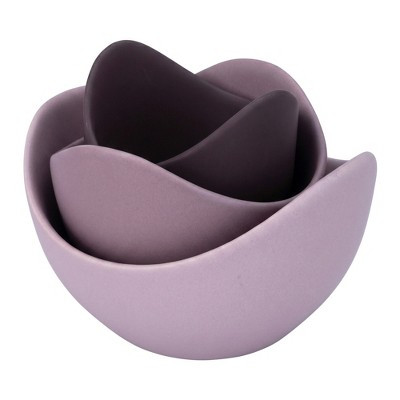 REGALWOVEN Decorative Bowls Ceramic Floral Petal Jewelry Dish & Bud Catchall Tray,Serving Bowls 3 Pack Pink | Target