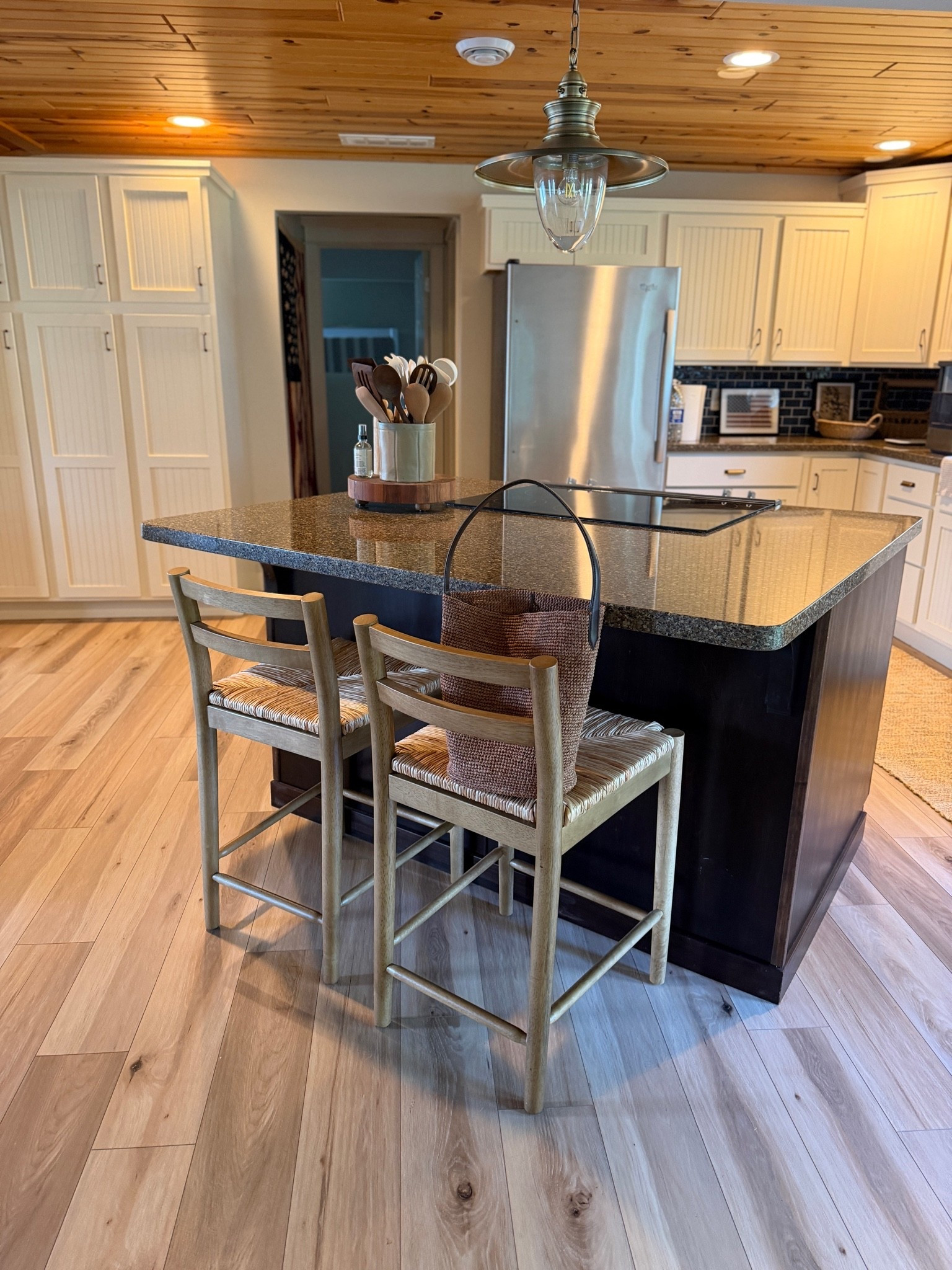 Pretty Walmart counter stools! Under $100! These are very comfortable despite having a woven seat but you could also add a pretty cushion.

#LTKHome