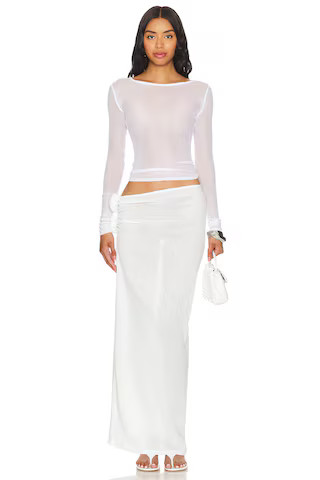 LIONESS Soul Mate Maxi Skirt in Porcelain from Revolve.com | Revolve Clothing (Global)