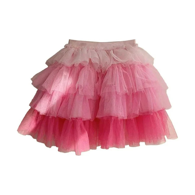 Aocisk Girls Carnival Dance Tiered Tutu Skirt Ruffle Patchwork Ballet Skirt for Toddlers and Chil... | Walmart (CA)